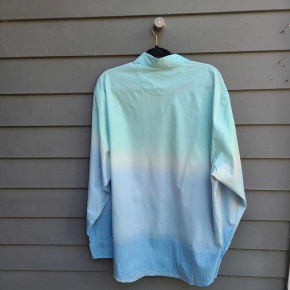 Tommy Bahama Blue Ombre Cotton Silk Button Down Shirt XL NWOT! - Picture 5 of 9